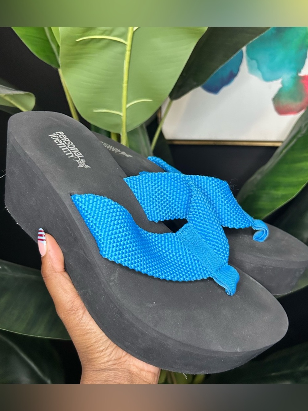 Personal Identity Y2K platform chunky wedge sandals! Size 10!